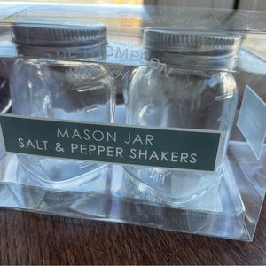 Mason jar salt and pepper shakers- brand new and boxed.